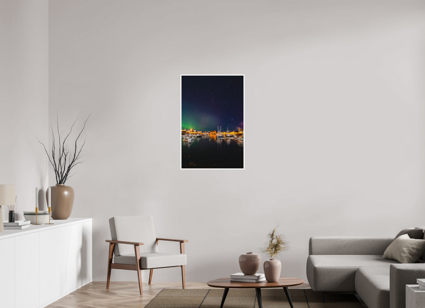 24 x 36″, Matte Prints for shopfy October 10, 2024 Northern Lights over Motif #1 Rockport, Massachusetts – Portrait Mode Astrophotography