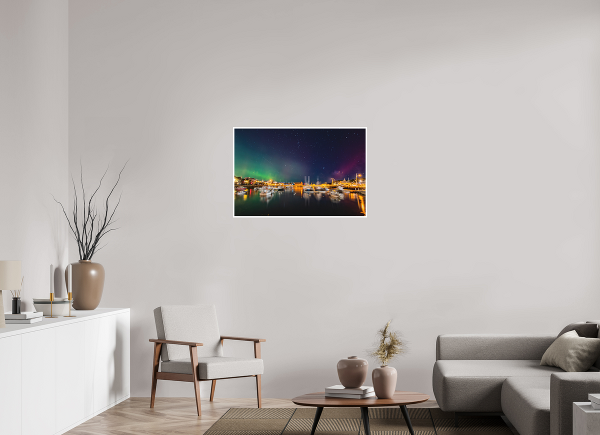 36 x 24″, Matte Prints for shopfy October 10, 2024 Northern Lights over Motif #1 Rockport, Massachusetts – Landscape Mode Astrophotography