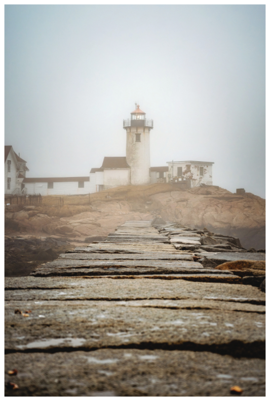 Main image Dog Bar Lighthouse – Foggy Gloucester MA Coastal Photography Print | New England Nautical Wall Art