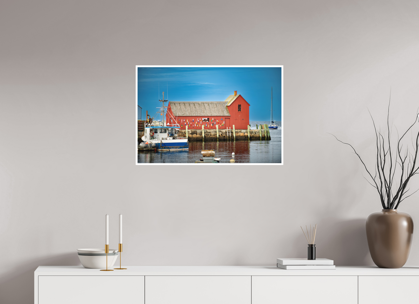 30 x 20″, Matte Prints for shopfy Motif #1 Rockport MA – Daytime Fine Art Print | New England Coastal Landmark Photography Wall Art