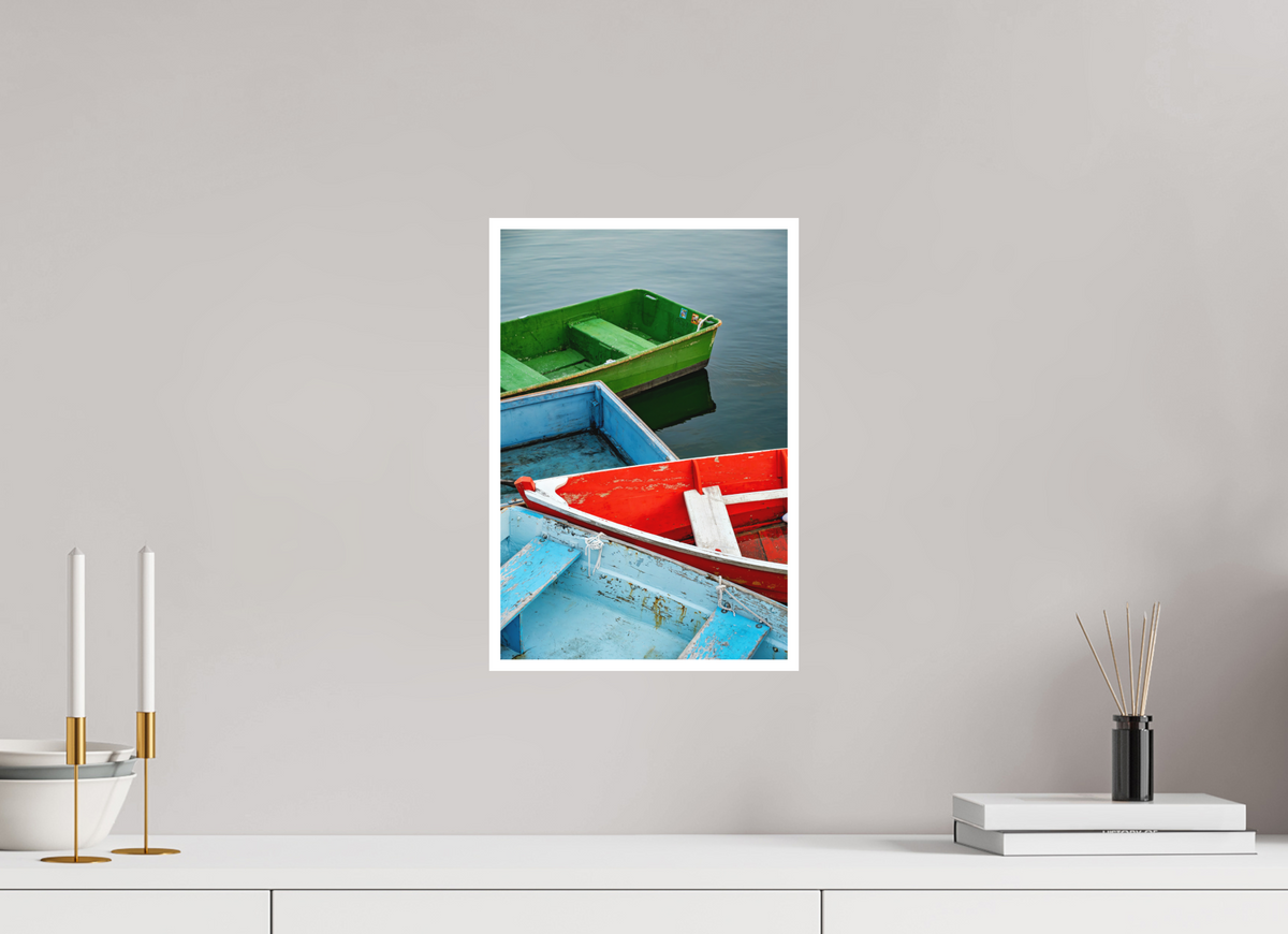10 x 15″, Matte Prints for shopfy 4 Row Boats in Rockport Harbor Rockport, MA New England Coastal Towns