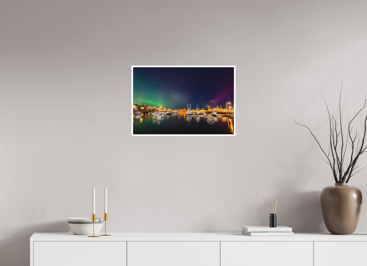 24 x 16″, Matte Prints for shopfy October 10, 2024 Northern Lights over Motif #1 Rockport, Massachusetts – Landscape Mode Astrophotography