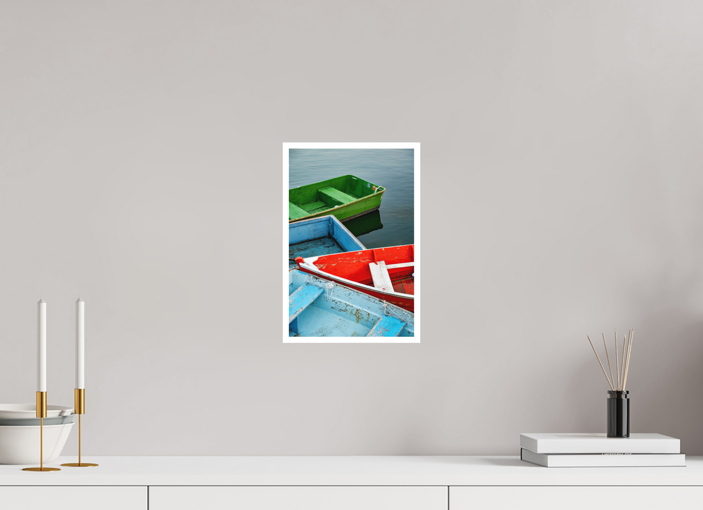 8 x 12″, Matte Prints for shopfy 4 Row Boats in Rockport Harbor Rockport, MA New England Coastal Towns