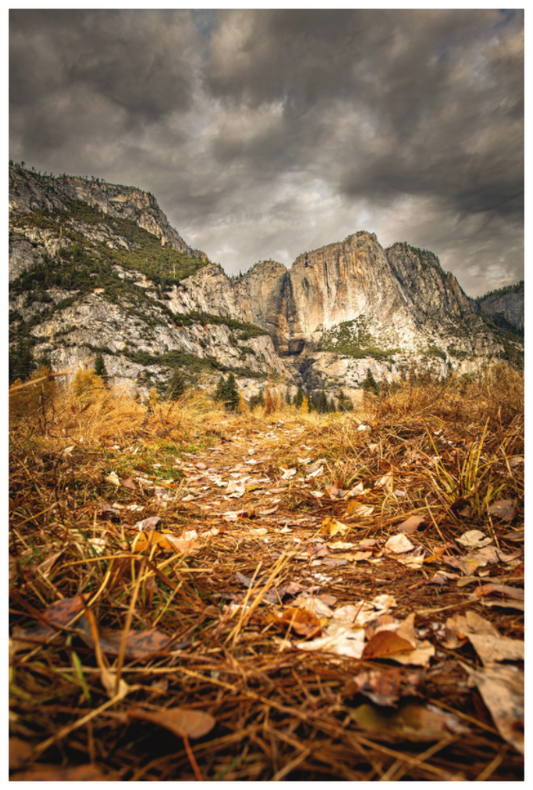 Main image Yosemite Stormy Skies Over Trail – National Park Fine Art Print | Dramatic Landscape Photography Wall Art