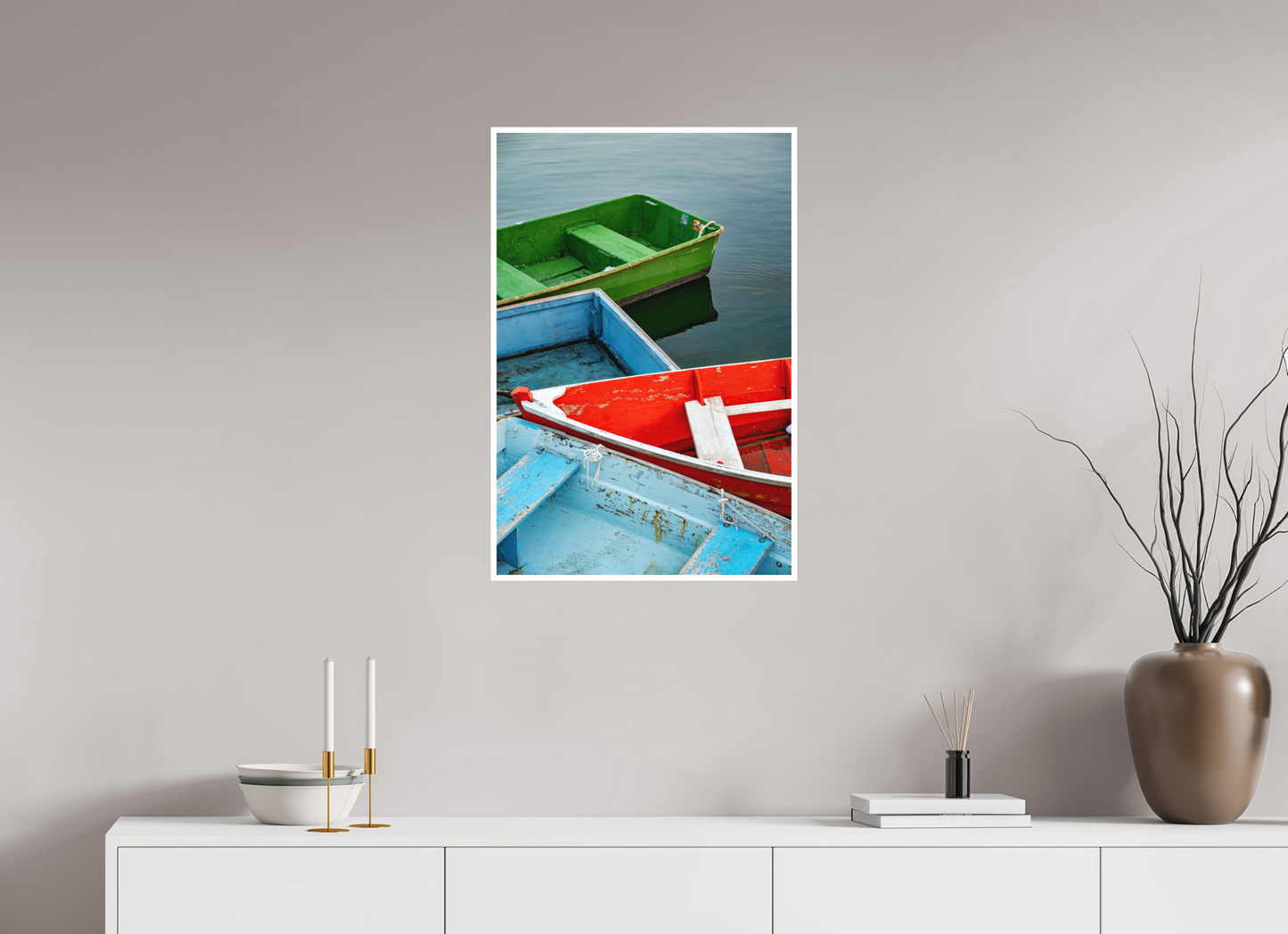 20 x 30″, Matte Prints for shopfy 4 Row Boats in Rockport Harbor Rockport, MA New England Coastal Towns
