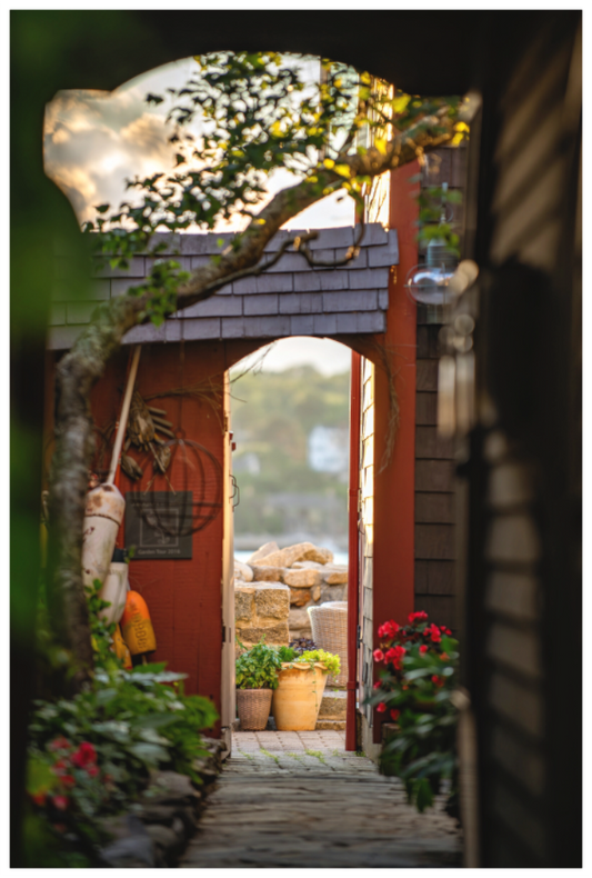 Main image Hallway of Bearskin Neck – Rockport MA Coastal Photography Print | New England Seaside Town Wall Art