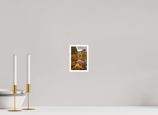 4 x 6″, Matte Prints for shopfy Yosemite Reflections in Fall Foliage – November Fine Art Print | National Park Autumn Photography Wall Art