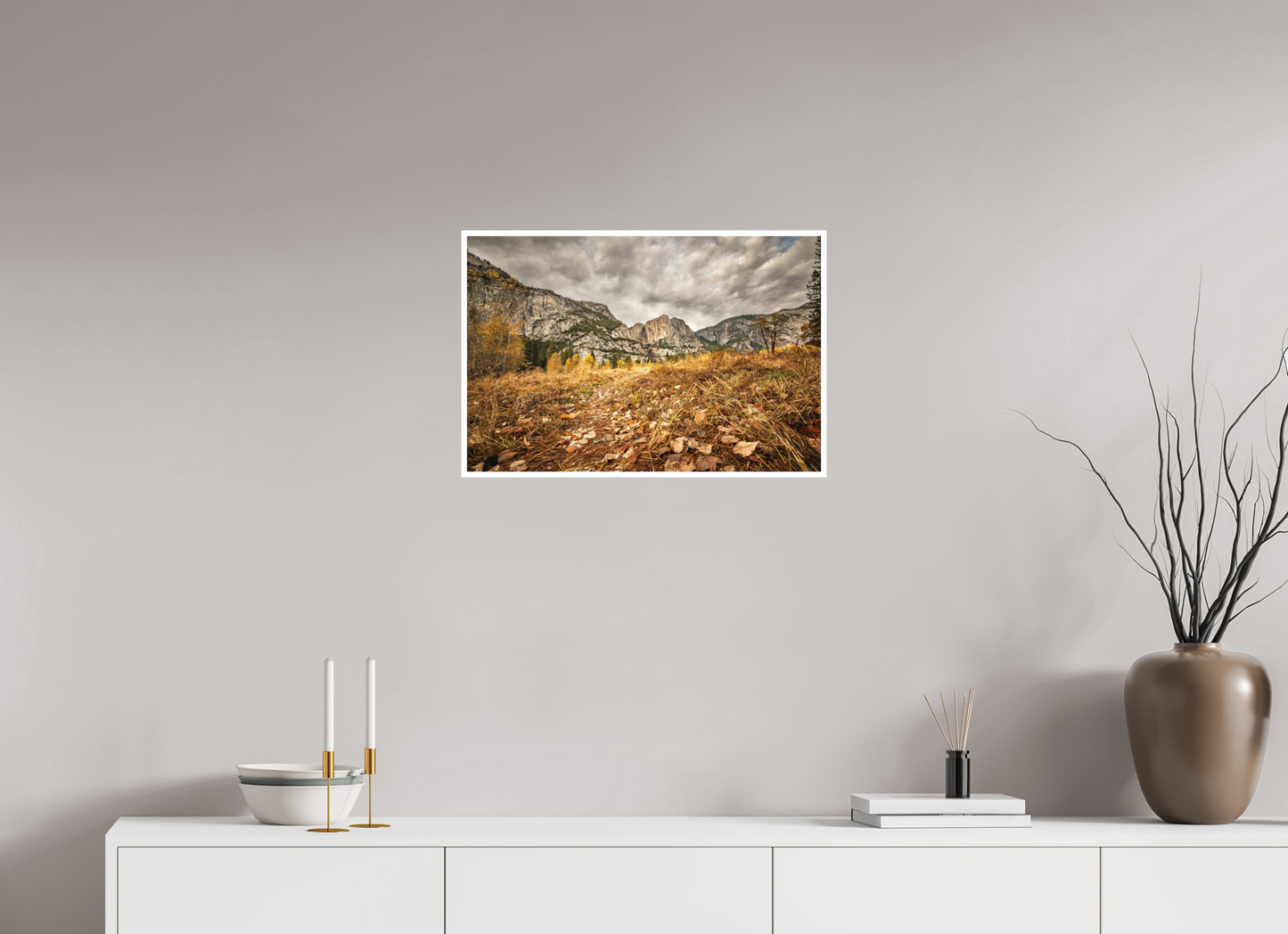 24 x 16″, Matte Prints for shopfy Yosemite Stormy Skies Over Trail – National Park Fine Art Print | Dramatic Landscape Photography Wall Art