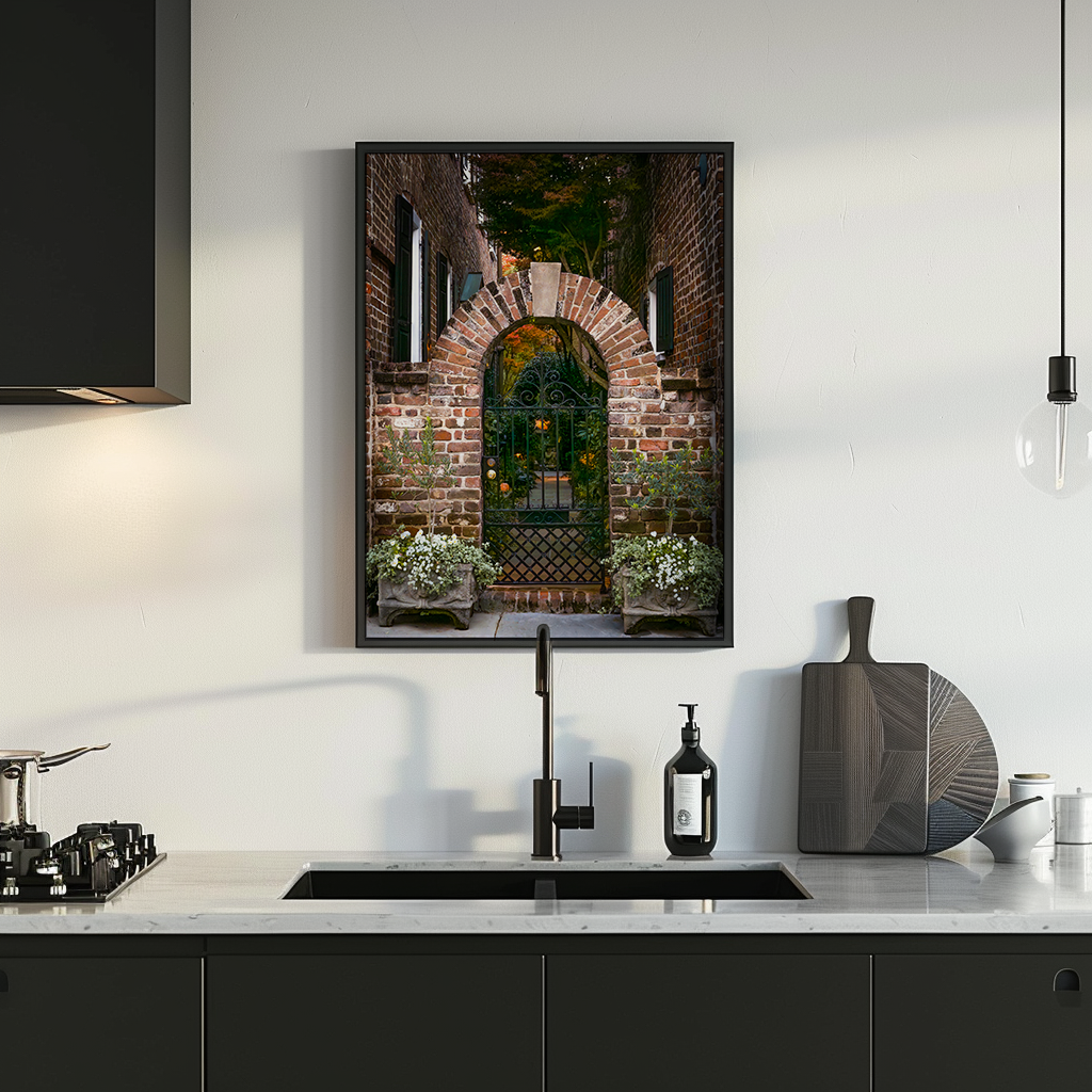 Brick Archway and Iron Gate  | SOUTH CAROLINA - Landscape Fine Art Photography Print
