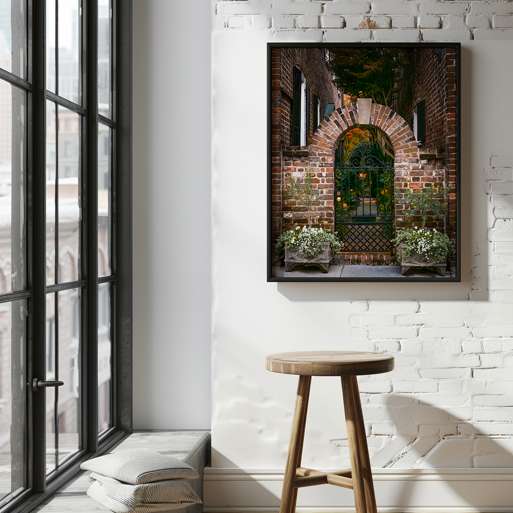 Brick Archway and Iron Gate  | SOUTH CAROLINA - Landscape Fine Art Photography Print