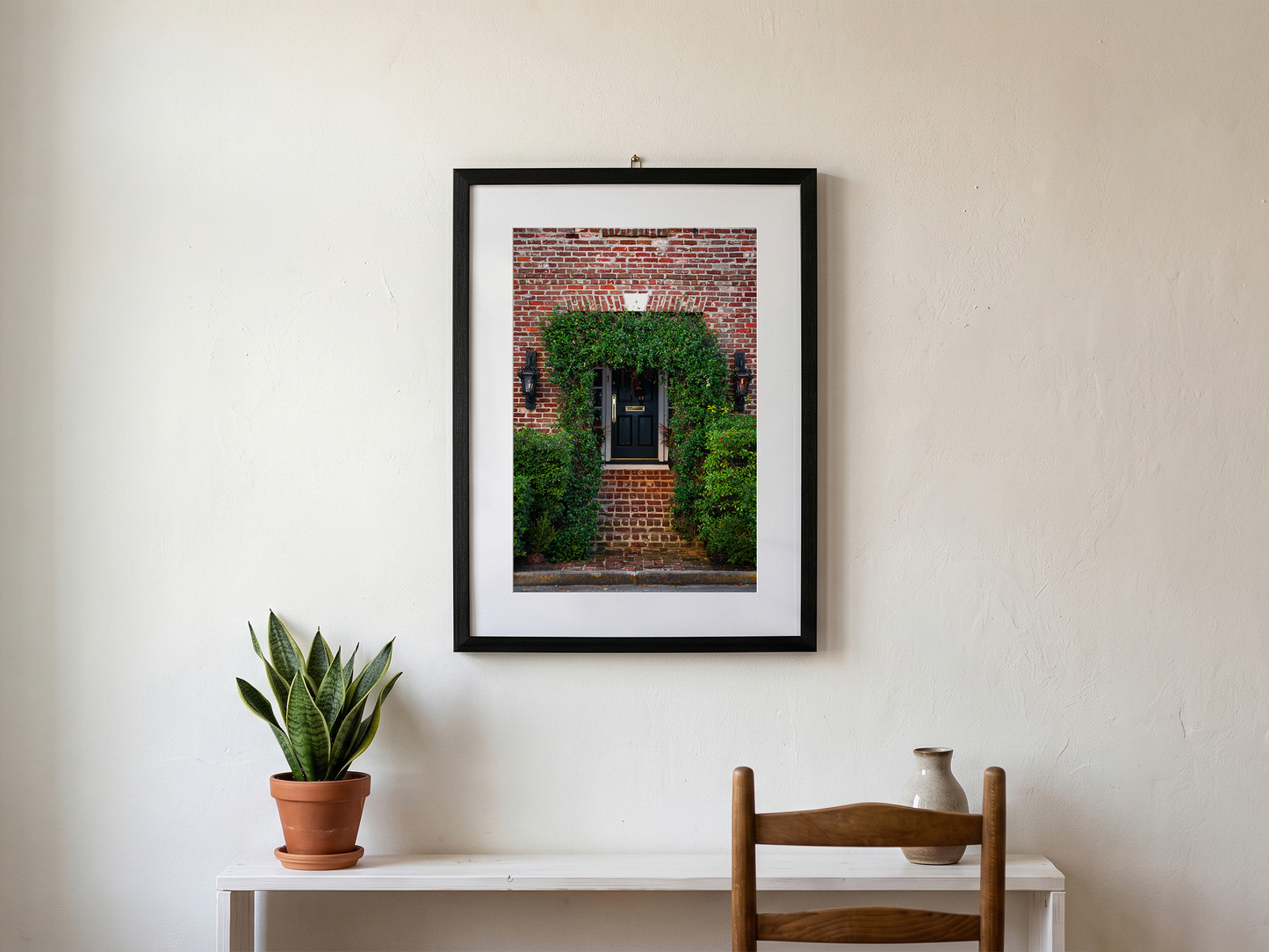Charleston Ivy Covered Brick Passat Door | SOUTH CAROLINA - Landscape Fine Art Photography Print