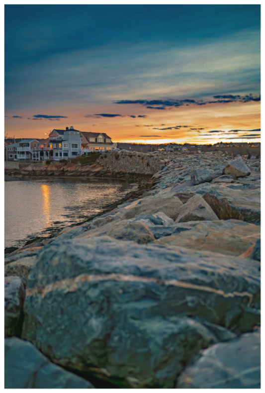 Main image Bearskin Neck at Night – Rockport MA Fine Art Print | New England Coastal Town Night Photography