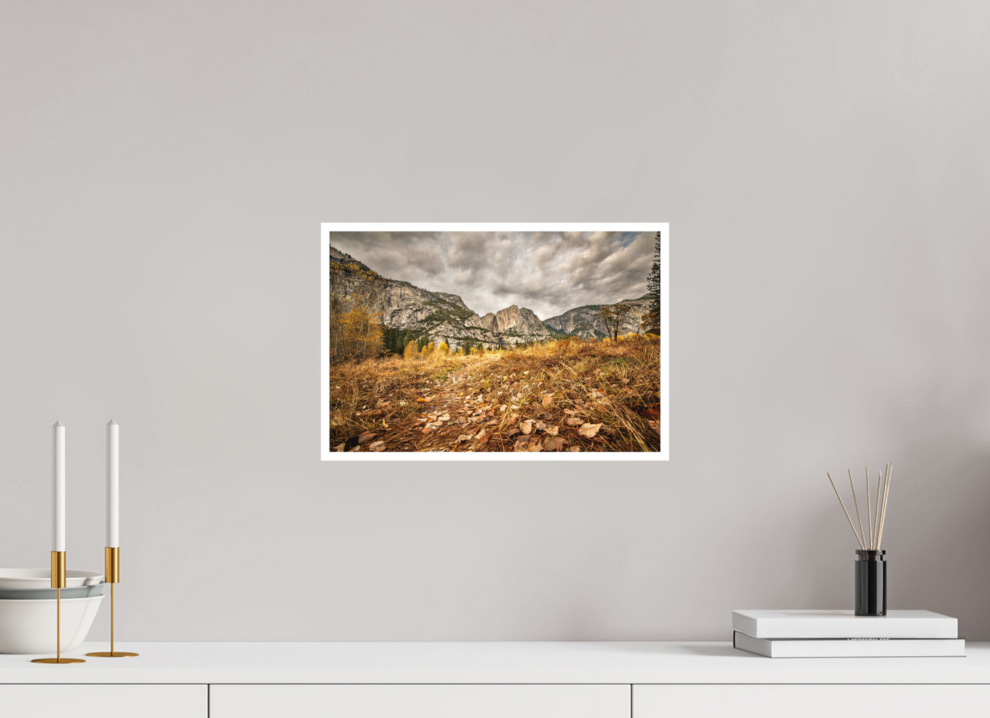 15 x 10″, Matte Prints for shopfy Yosemite Stormy Skies Over Trail – National Park Fine Art Print | Dramatic Landscape Photography Wall Art