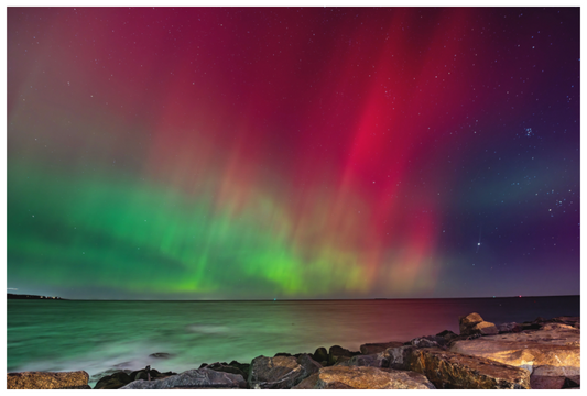 Main image Stars & Northern Lights Over Rockport MA – October 10, 2024 Fine Art Print | Aurora Borealis Night Sky Photography
