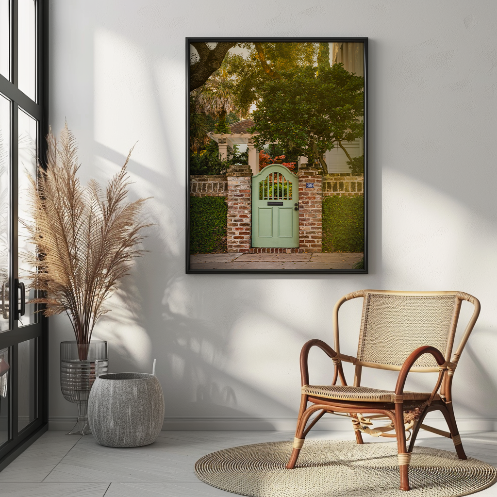 Sage Green Door | SOUTH CAROLINA - Landscape Fine Art Photography Print